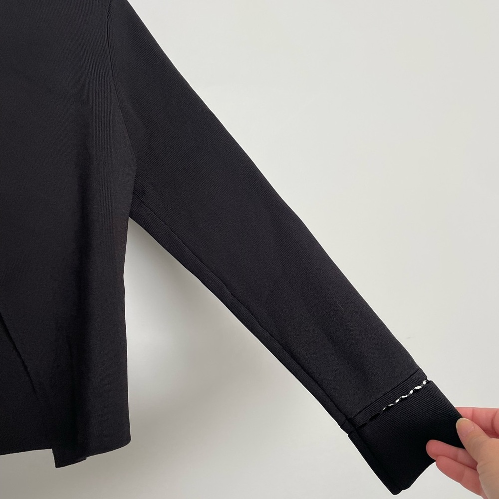 MM Lafleur "Sant Ambroeus" Jardigan Black Cropped Open Front Cardigan Jacket - Picture 7 of 17